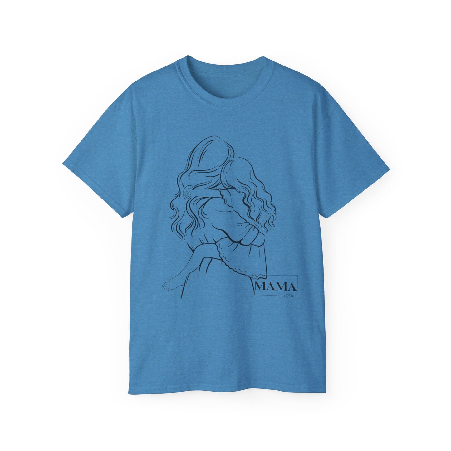 Mama & Child Sketch T-Shirt — "Best Mom Ever" Mother's Day Tee