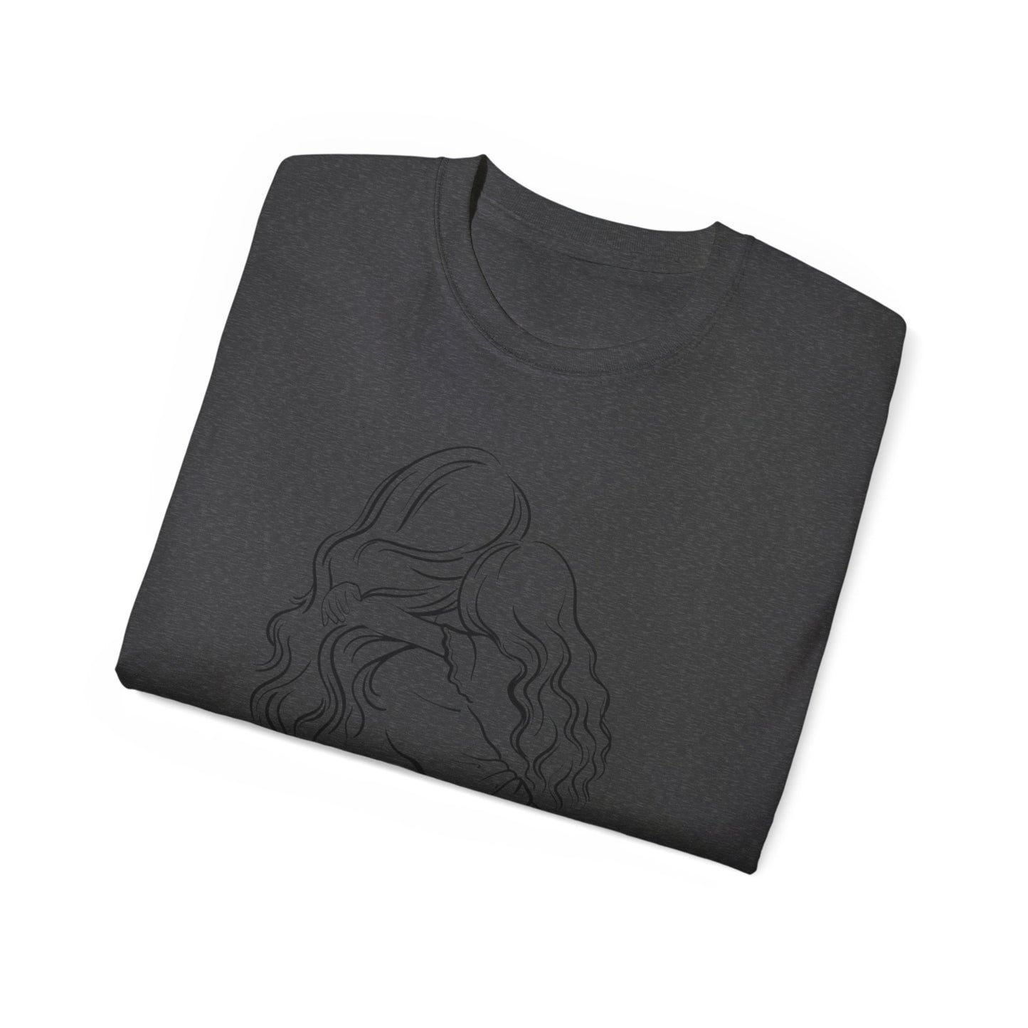 Mama & Child Sketch T-Shirt — "Best Mom Ever" Mother's Day Tee