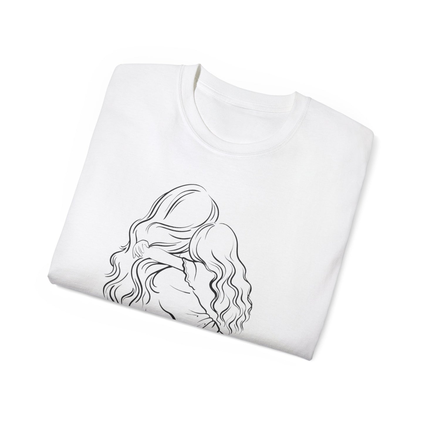 Mama & Child Sketch T-Shirt — "Best Mom Ever" Mother's Day Tee