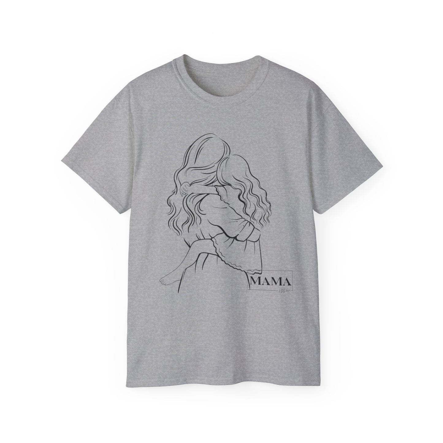 Mama & Child Sketch T-Shirt — "Best Mom Ever" Mother's Day Tee