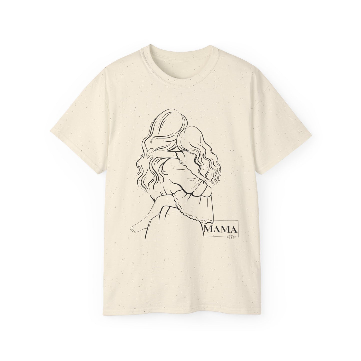 Mama & Child Sketch T-Shirt — "Best Mom Ever" Mother's Day Tee