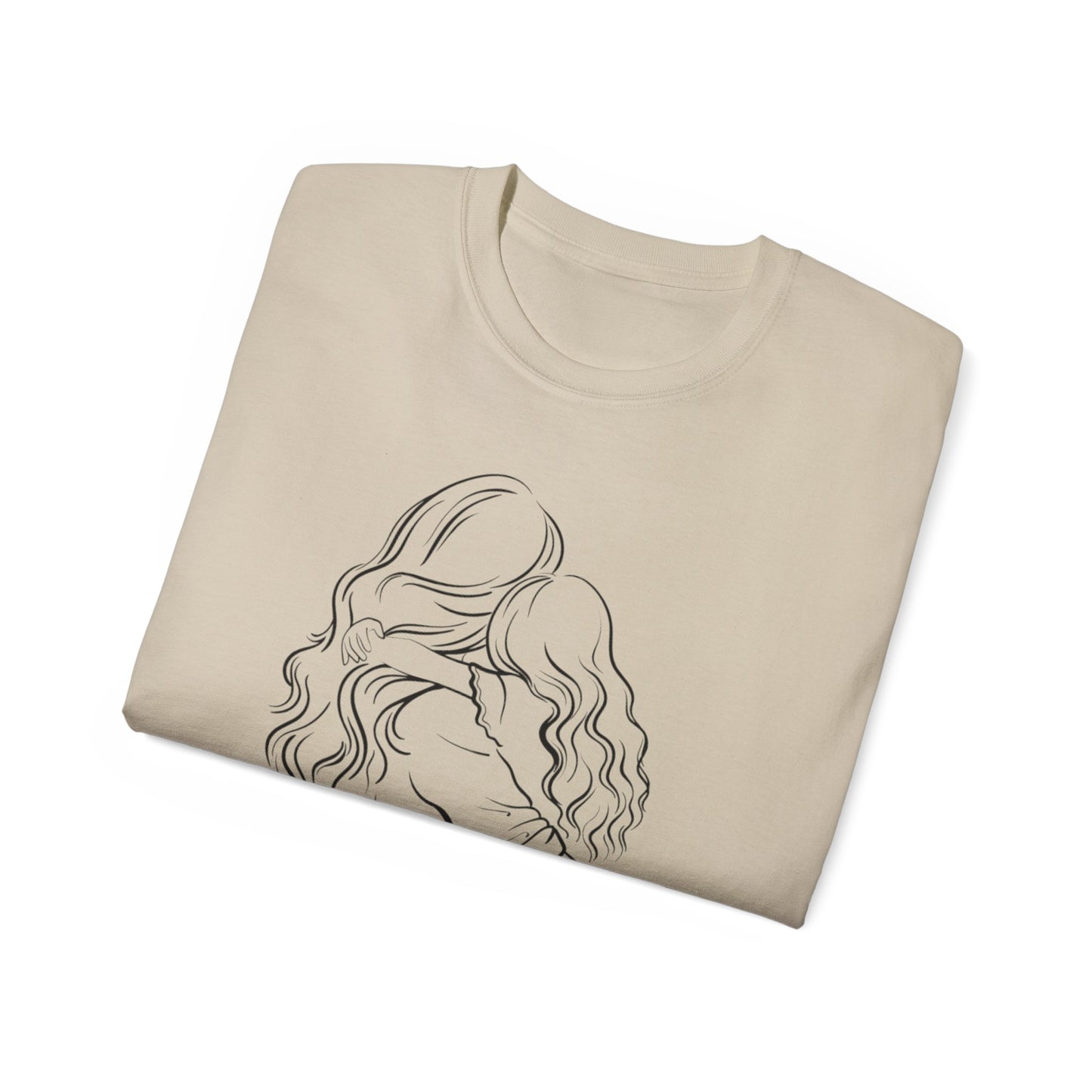 Mama & Child Sketch T-Shirt — "Best Mom Ever" Mother's Day Tee