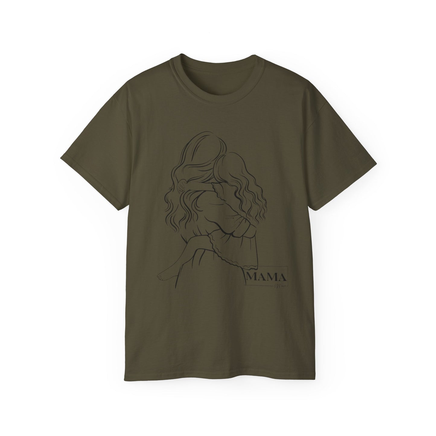 Mama & Child Sketch T-Shirt — "Best Mom Ever" Mother's Day Tee
