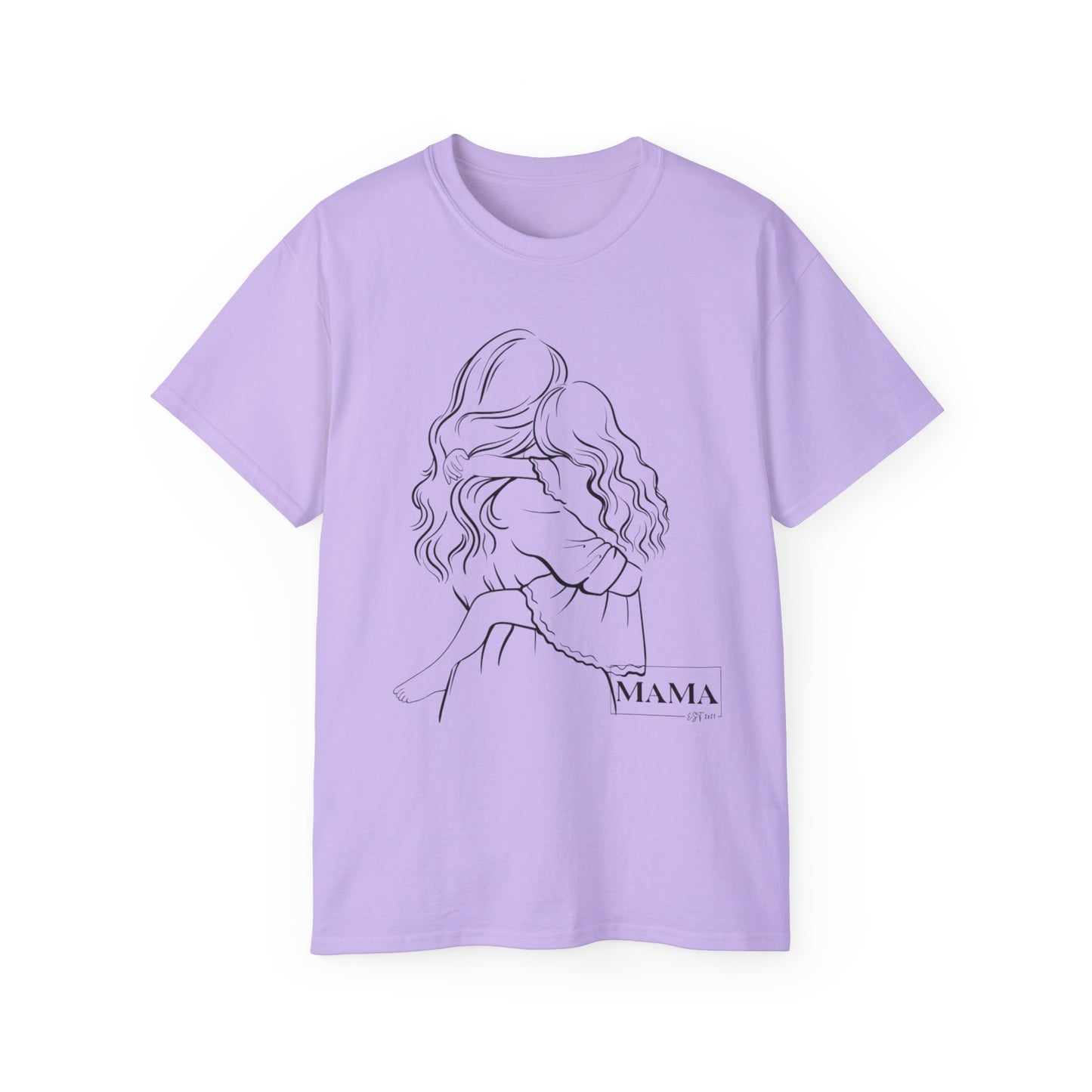 Mama & Child Sketch T-Shirt — "Best Mom Ever" Mother's Day Tee