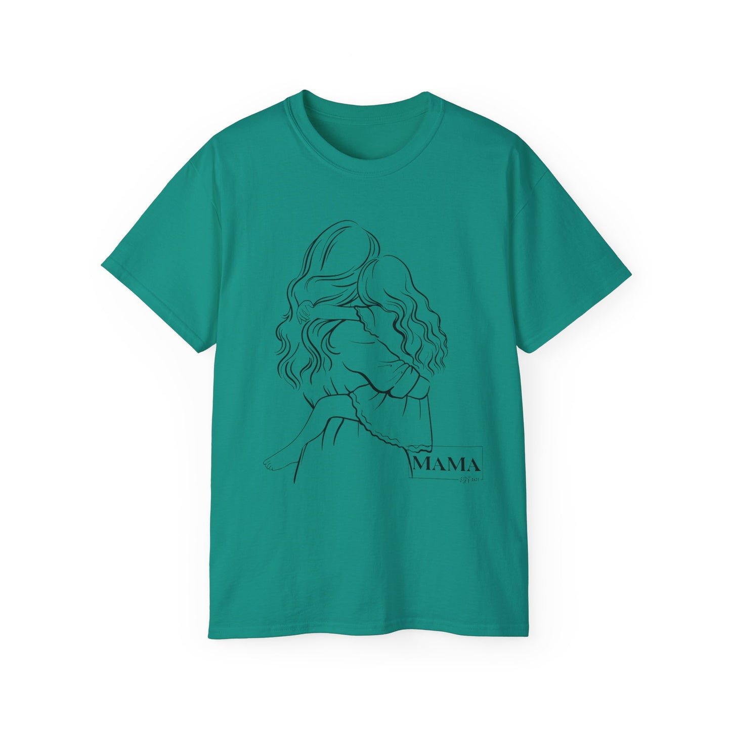 Mama & Child Sketch T-Shirt — "Best Mom Ever" Mother's Day Tee