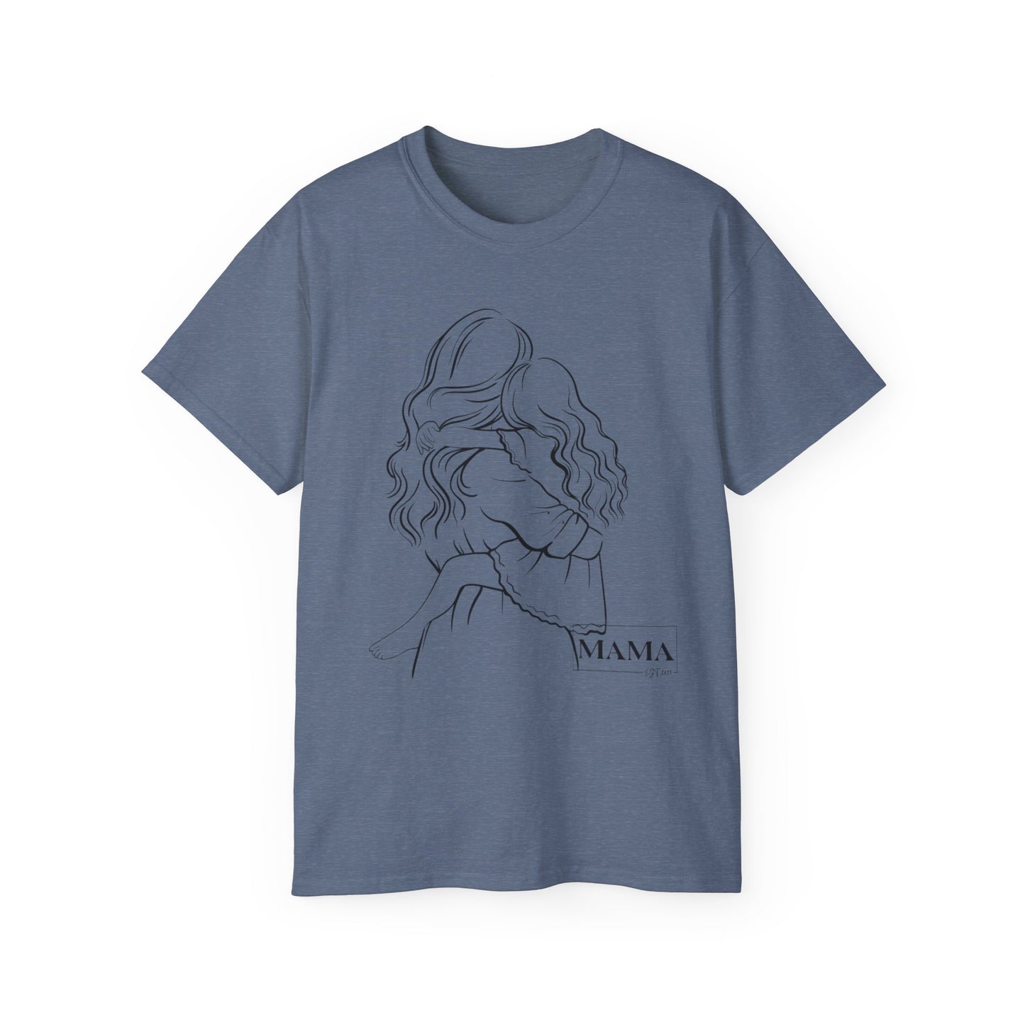 Mama & Child Sketch T-Shirt — "Best Mom Ever" Mother's Day Tee